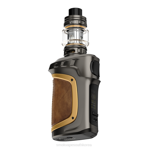 SMOK vape store - SMOK MAG-18 전부 건메탈 골드 가죽 T2BB78